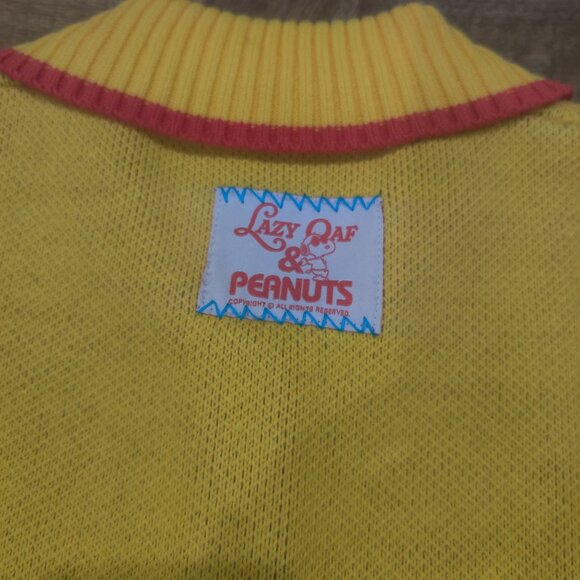 Lazy Oaf Peanuts Collection cardigan size 2xl New UNISEX - Picture 3 of 4